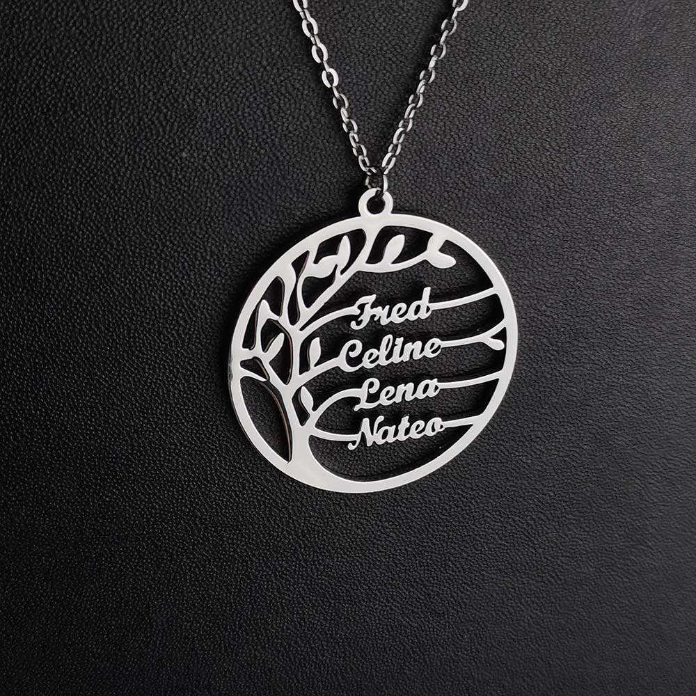 Custom Tree of Life Necklace f - Plant Parent Name ulasan dan harga
