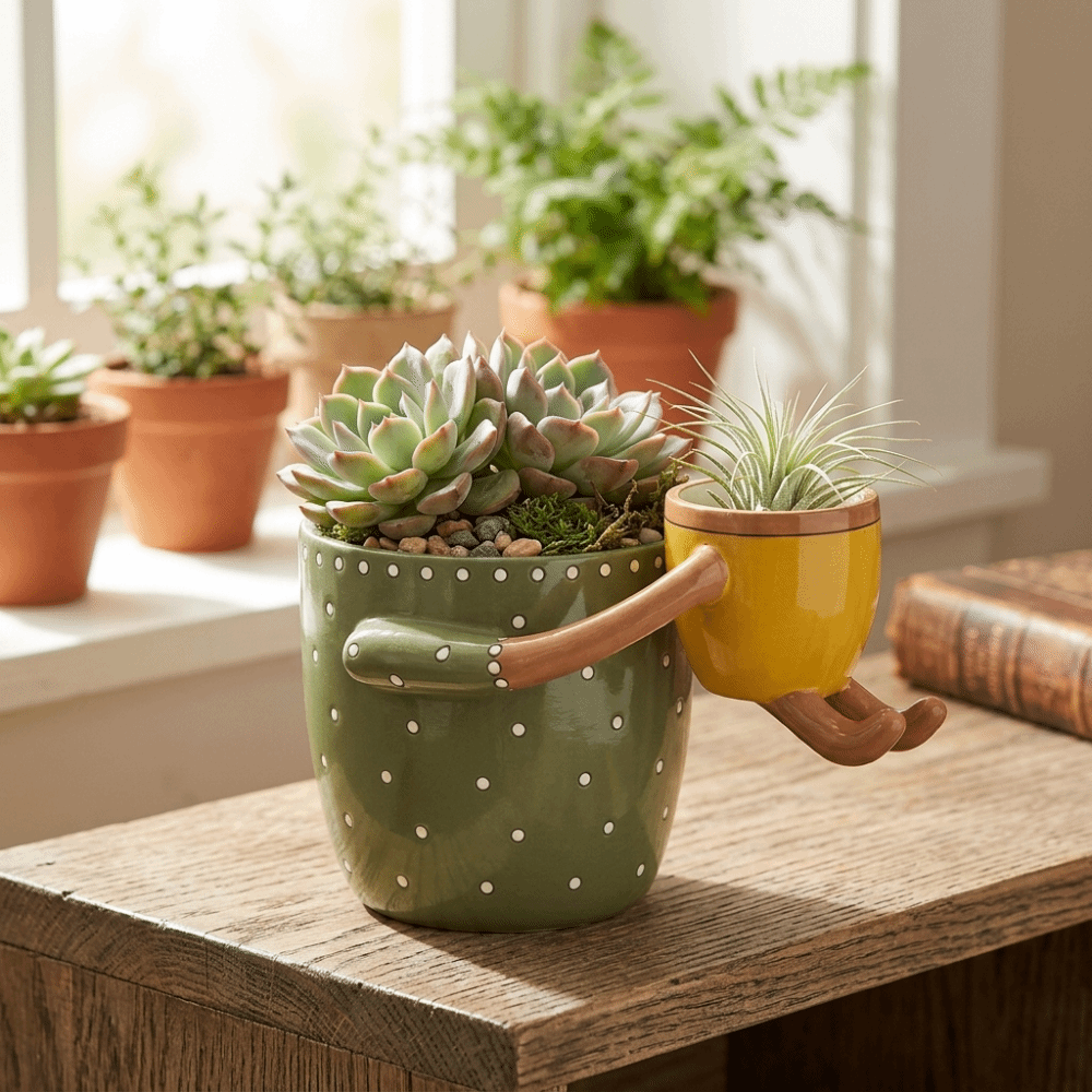 Resin Parent-child Flowerpot w - Plant Parental ulasan dan harga
